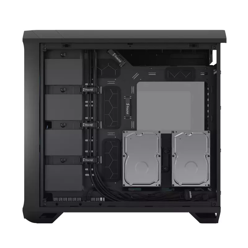 Caixa torre para PC Fractal Design Torrent Tower preto – suporta ATX/EATX/ITX, 2 ventoinhas frontais de 180 mm, 2 baías de 3,5