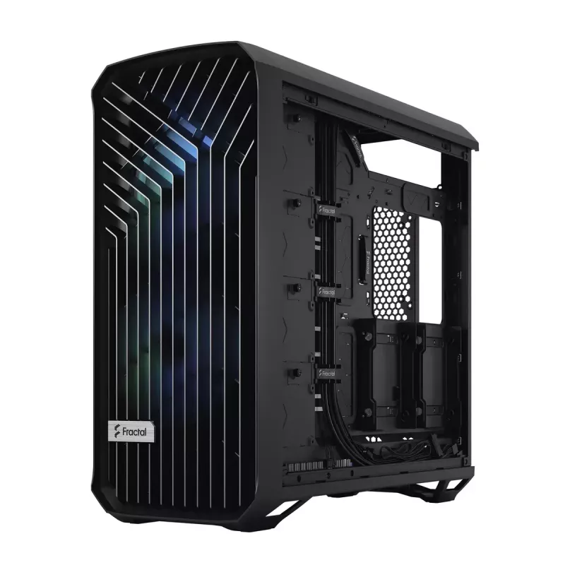 Caixa torre para PC Fractal Design Torrent Tower preto – suporta ATX/EATX/ITX, 2 ventoinhas frontais de 180 mm, 2 baías de 3,5