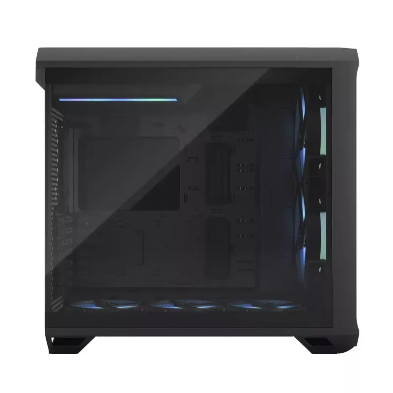 Caixa torre para PC Fractal Design Torrent Tower preto – suporta ATX/EATX/ITX, 2 ventoinhas frontais de 180 mm, 2 baías de 3,5