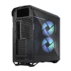 Caixa torre para PC Fractal Design Torrent Tower preto – suporta ATX/EATX/ITX, 2 ventoinhas frontais de 180 mm, 2 baías de 3,5