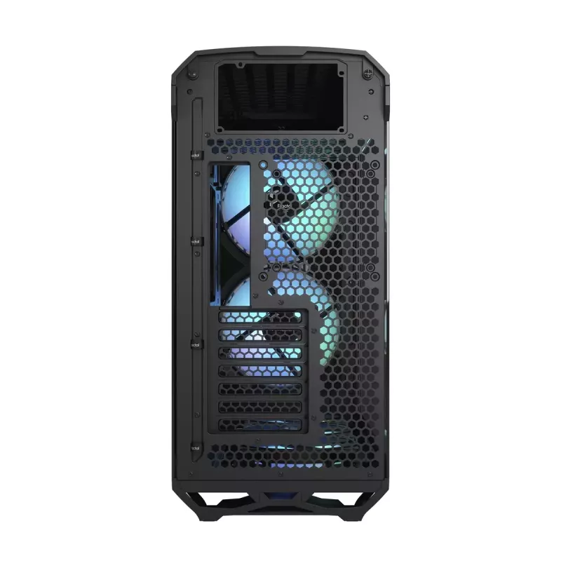 Caixa torre para PC Fractal Design Torrent Tower preto – suporta ATX/EATX/ITX, 2 ventoinhas frontais de 180 mm, 2 baías de 3,5