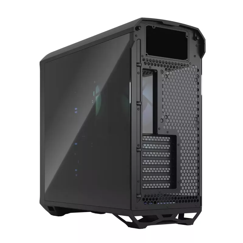 Caixa torre para PC Fractal Design Torrent Tower preto – suporta ATX/EATX/ITX, 2 ventoinhas frontais de 180 mm, 2 baías de 3,5