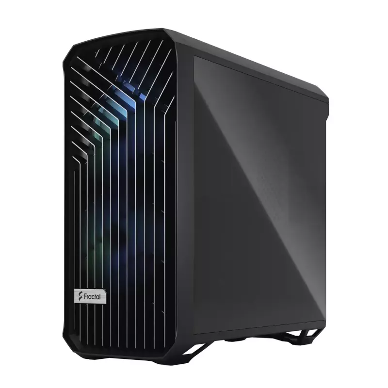 Caixa torre para PC Fractal Design Torrent Tower preto – suporta ATX/EATX/ITX, 2 ventoinhas frontais de 180 mm, 2 baías de 3,5