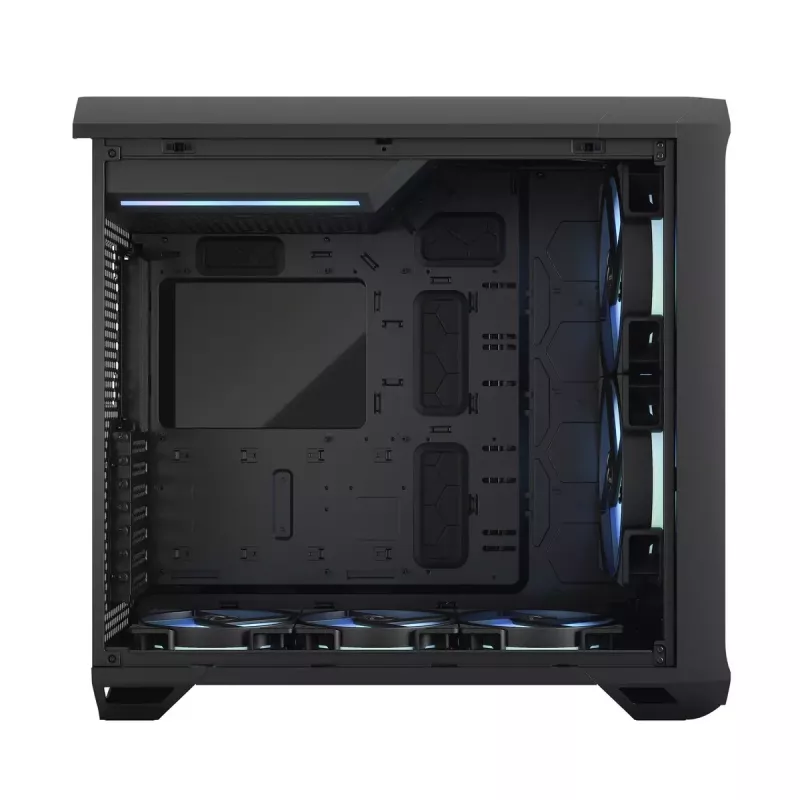 Caixa torre para PC Fractal Design Torrent Tower preto – suporta ATX/EATX/ITX, 2 ventoinhas frontais de 180 mm, 2 baías de 3,5