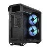 Caixa torre para PC Fractal Design Torrent Tower preto – suporta ATX/EATX/ITX, 2 ventoinhas frontais de 180 mm, 2 baías de 3,5