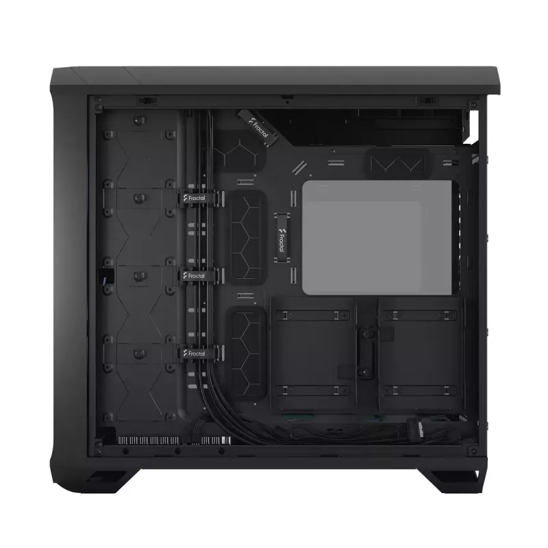 Caixa torre para PC Fractal Design Torrent Tower preto – suporta ATX/EATX/ITX, 2 ventoinhas frontais de 180 mm, 2 baías de 3,5