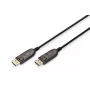 Cabo de fibra ótica híbrida AOC DisplayPort DIGITUS M/M UHD 8K@60Hz, CE, preto 15 m