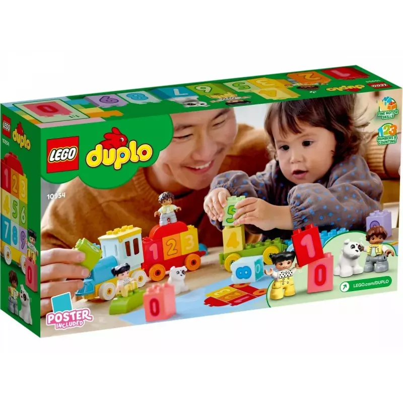 LEGO DUPLO Comboio dos números 10954 – Comboio didático com vagões numerados para contar e ordenar