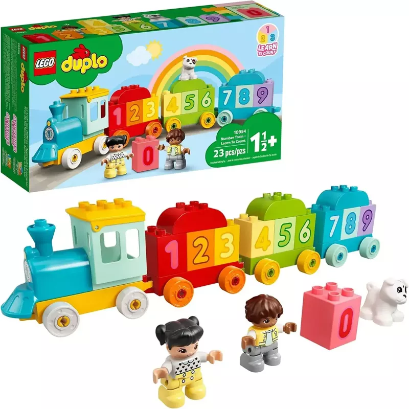 LEGO DUPLO Comboio dos números 10954 – Comboio didático com vagões numerados para contar e ordenar