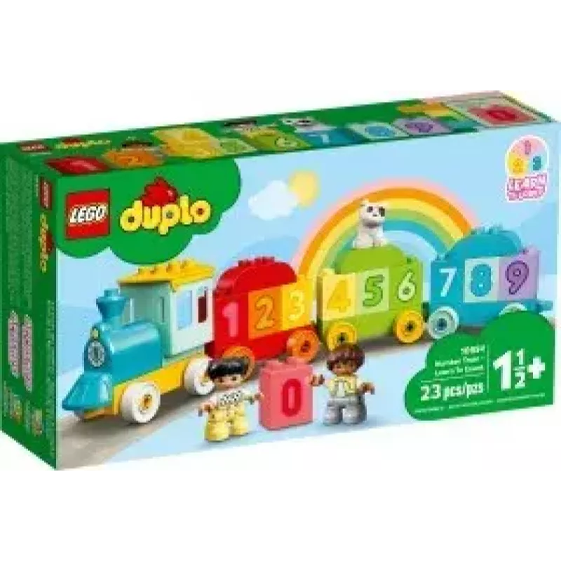 LEGO DUPLO Comboio dos números 10954 – Comboio didático com vagões numerados para contar e ordenar