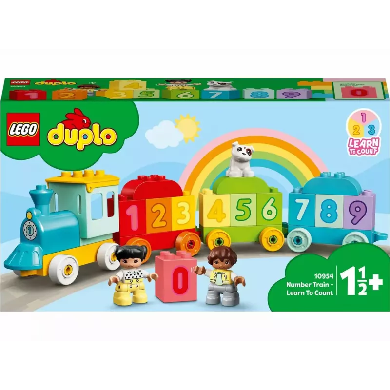 LEGO DUPLO Comboio dos números 10954 – Comboio didático com vagões numerados para contar e ordenar