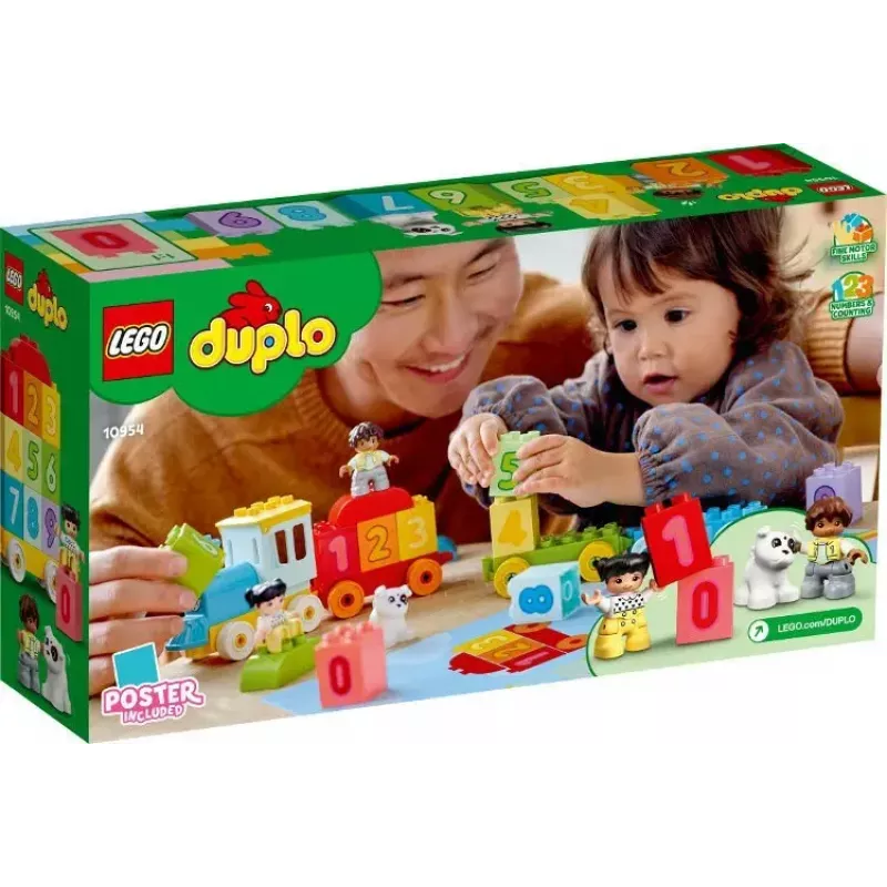 LEGO DUPLO Comboio dos números 10954 – Comboio didático com vagões numerados para contar e ordenar