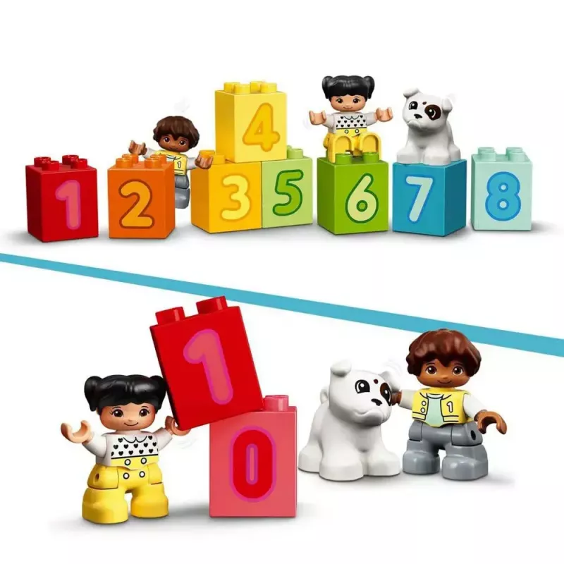 LEGO DUPLO Comboio dos números 10954 – Comboio didático com vagões numerados para contar e ordenar