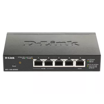 D-Link Switch Gigabit PoE Smart Managed de 5 portas com 1 porta PD