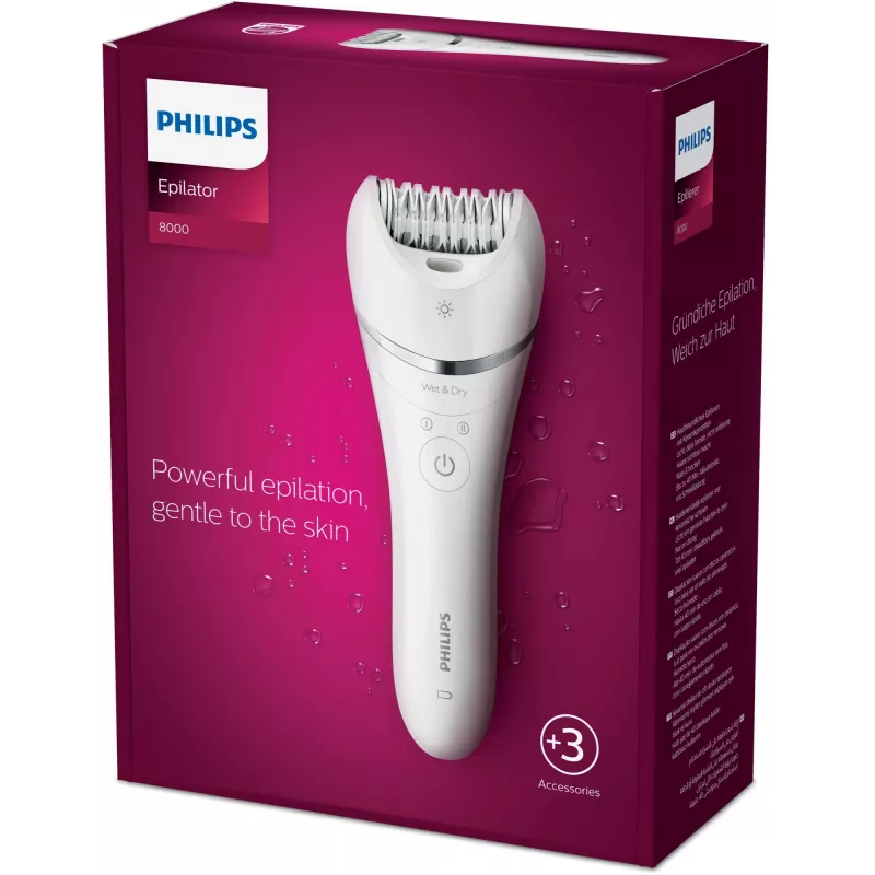 Depiladora Philips BRE700/00, 32 pinças, molhado e seco, sem fios, 40 min. de autonomia, 2 velocidades, lavável