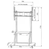 Suporte de chão para ecrã plano portátil TECHLY Signage Display Mount ICA-TR30 — para ecrãs de 55 a 100