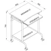 Secretária de computador TECHLY Compact ICA-TB S005 — secretária compacta, tampo em MDF, gaveta para teclado, rodas, 600×450×750 mm, faia