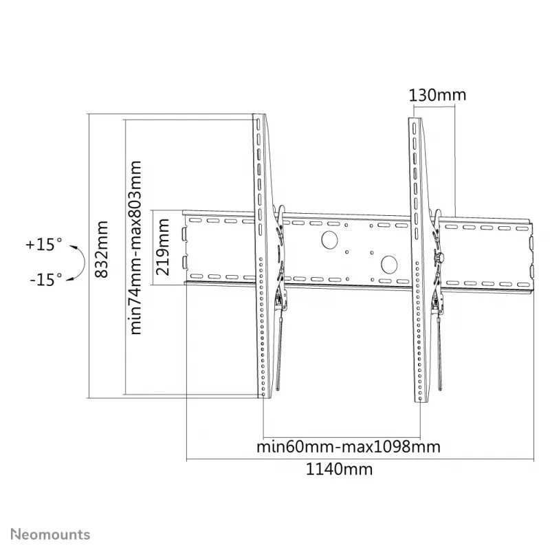 Suporte de parede para TV Neomounts LFD-W2000 60-100