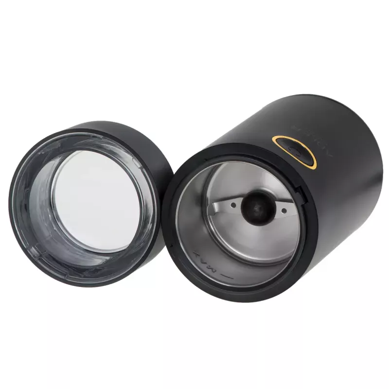 Moinho de café com mós cónicas Adler AD 4446bg — 150 W, depósito de grãos 75 g, mós em aço inoxidável, controlo por botões, preto