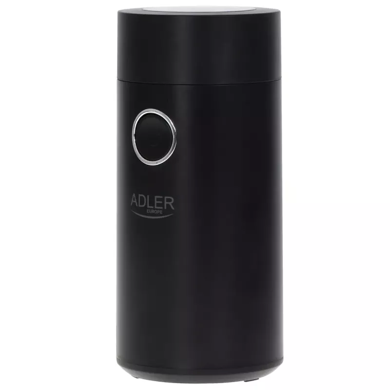 Moinho de mós Adler AD4446BS — 150 W, mós em aço inoxidável, depósito de grãos 75 g, preto