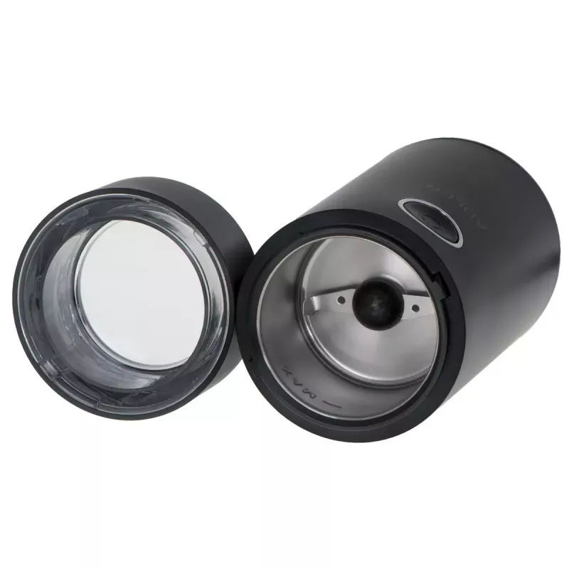 Moinho de mós Adler AD4446BS — 150 W, mós em aço inoxidável, depósito de grãos 75 g, preto