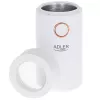 Moinho de café com mós Adler AD4446WG — moinho de café elétrico, mós em aço inoxidável, depósito de grãos 75 g, 150 W, branco