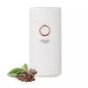 Moinho de café com mós Adler AD4446WG — moinho de café elétrico, mós em aço inoxidável, depósito de grãos 75 g, 150 W, branco