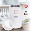 Moinho de café com mós Adler AD4446WG — moinho de café elétrico, mós em aço inoxidável, depósito de grãos 75 g, 150 W, branco