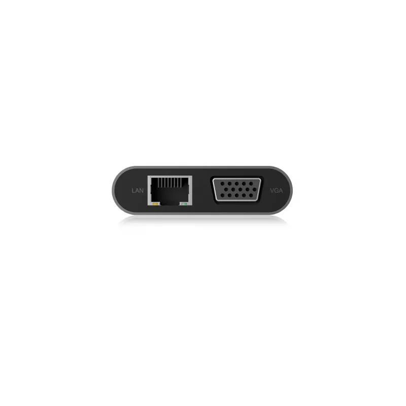 ICY BOX IB-DK4040-CPD com fios USB 3.2 Gen 1 (3.1 Gen 1) Type-C antracite, preto