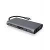 ICY BOX IB-DK4040-CPD com fios USB 3.2 Gen 1 (3.1 Gen 1) Type-C antracite, preto