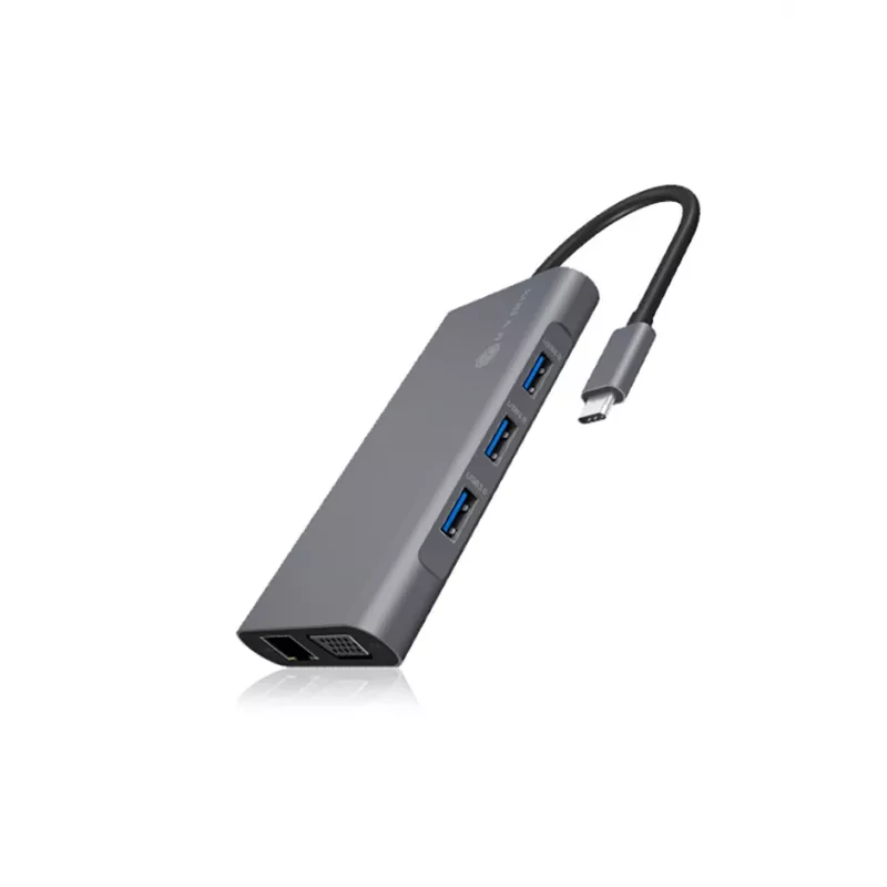 ICY BOX IB-DK4040-CPD com fios USB 3.2 Gen 1 (3.1 Gen 1) Type-C antracite, preto