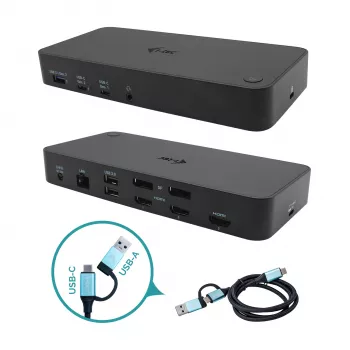 Estação de acoplamento i-tec USB 3.0 / USB-C / Thunderbolt, 3x 4K + Power Delivery 100W