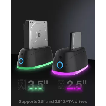 ICY BOX IB-1124L-C3 USB 3.2 Gen 1 (3.1 Gen 1) Type-B preto