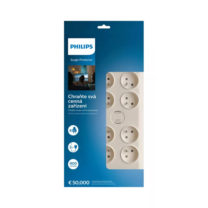 Proteção contra sobretensões Philips SPN7080WA/60 branco 8 tomada(s) AC 2 m