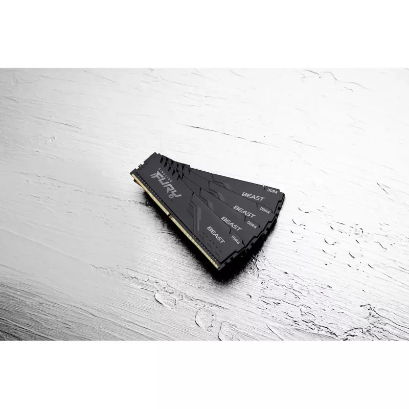 Kingston Technology FURY Beast 64GB 3600MT/s DDR4 CL18 DIMM (Kit de 2) preto