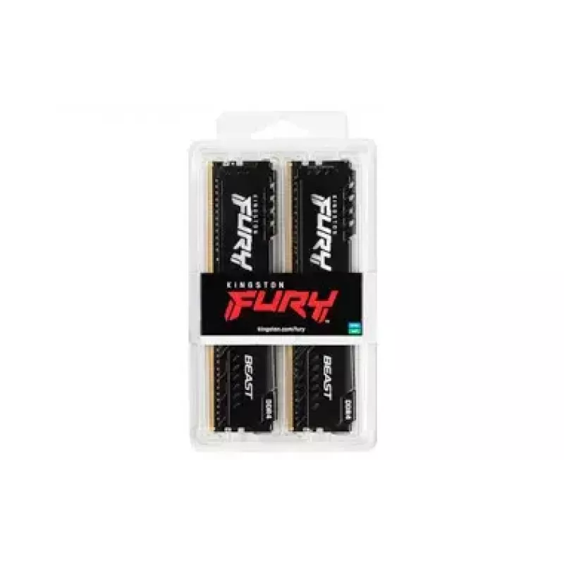 Kingston Technology FURY Beast 64GB 3600MT/s DDR4 CL18 DIMM (Kit de 2) preto