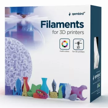 Filamento PLA-PLUS GEMBIRD, prateado, 1,75 mm, 1 kg