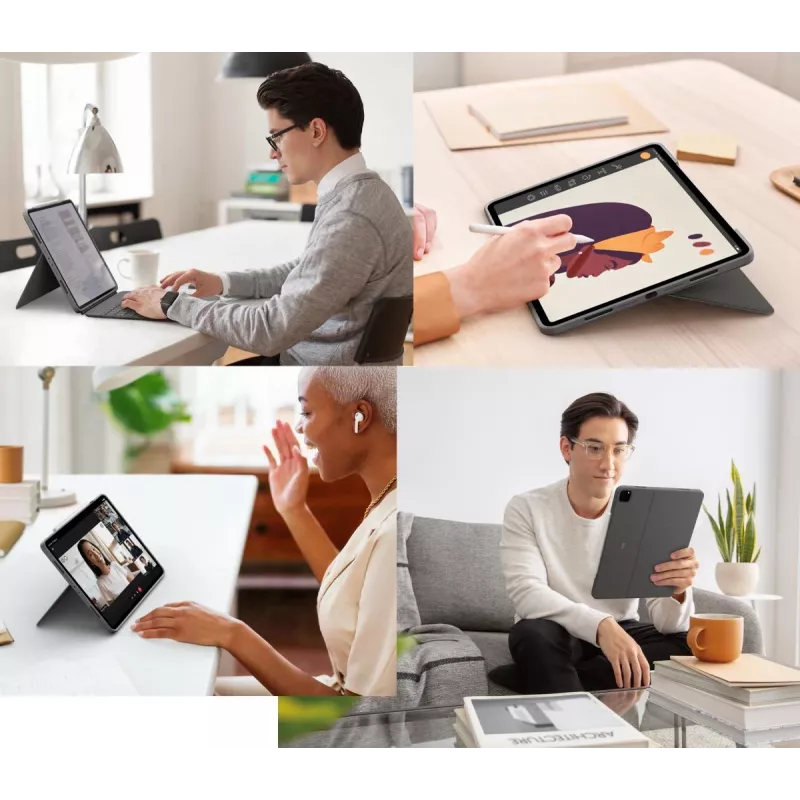 LOGITECH Combo Touch - iPad Pro 12,9 polegadas (5.ª ger.) - inglês - QWERTY