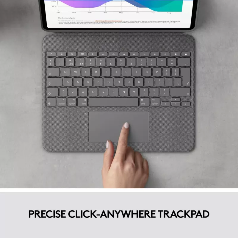 LOGITECH Combo Touch - iPad Pro 12,9 polegadas (5.ª ger.) - inglês - QWERTY