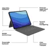 LOGITECH Combo Touch - iPad Pro 12,9 polegadas (5.ª ger.) - inglês - QWERTY