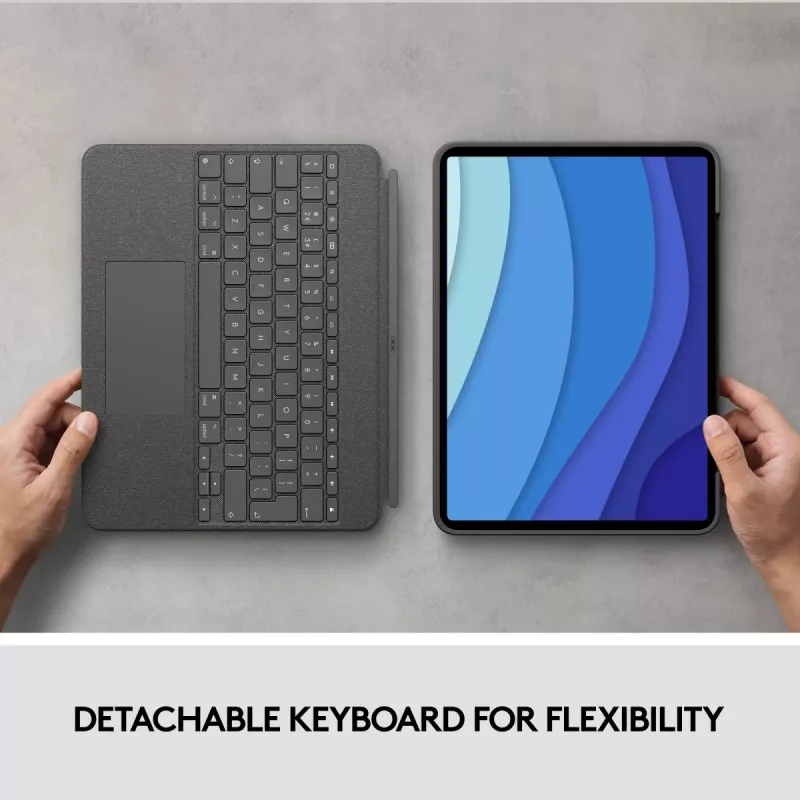 LOGITECH Combo Touch - iPad Pro 12,9 polegadas (5.ª ger.) - inglês - QWERTY