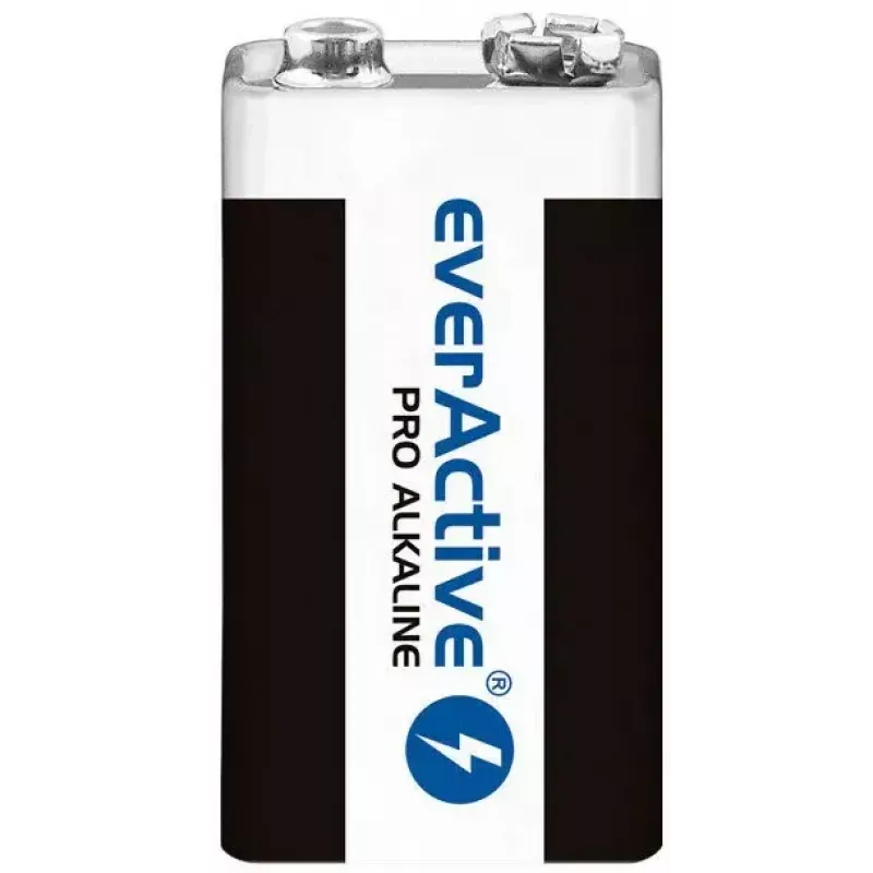everActive EV6LR61-PRO pilha alcalina de 9V 6LR61, 650 mAh, 1 un. em blister