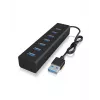 ICY BOX IB-HUB1700-U3 USB 3.2 Gen 1 (3.1 Gen 1) Type-A 5000 Mbit/s preto