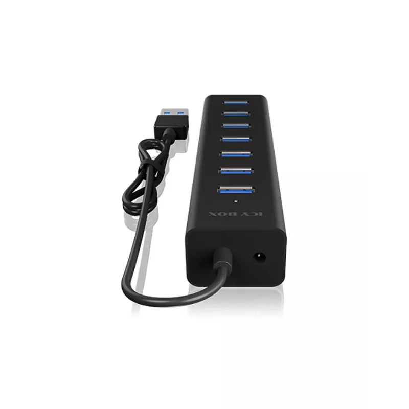 ICY BOX IB-HUB1700-U3 USB 3.2 Gen 1 (3.1 Gen 1) Type-A 5000 Mbit/s preto