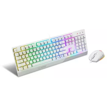 Conjunto de teclado e rato gaming MSI VIGOR GK30 COMBO WHITE