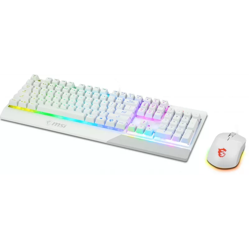 Conjunto de teclado e rato gaming MSI VIGOR GK30 COMBO WHITE