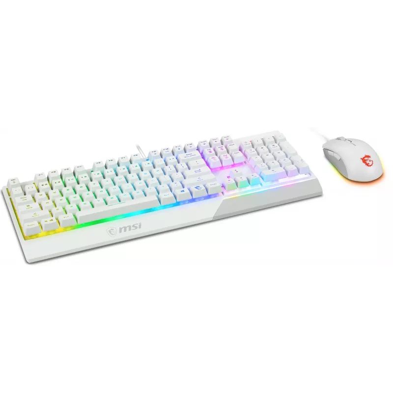 Conjunto de teclado e rato gaming MSI VIGOR GK30 COMBO WHITE