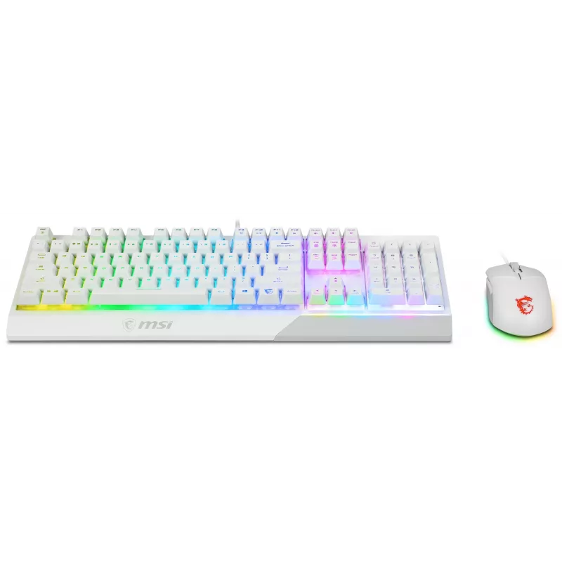 Conjunto de teclado e rato gaming MSI VIGOR GK30 COMBO WHITE