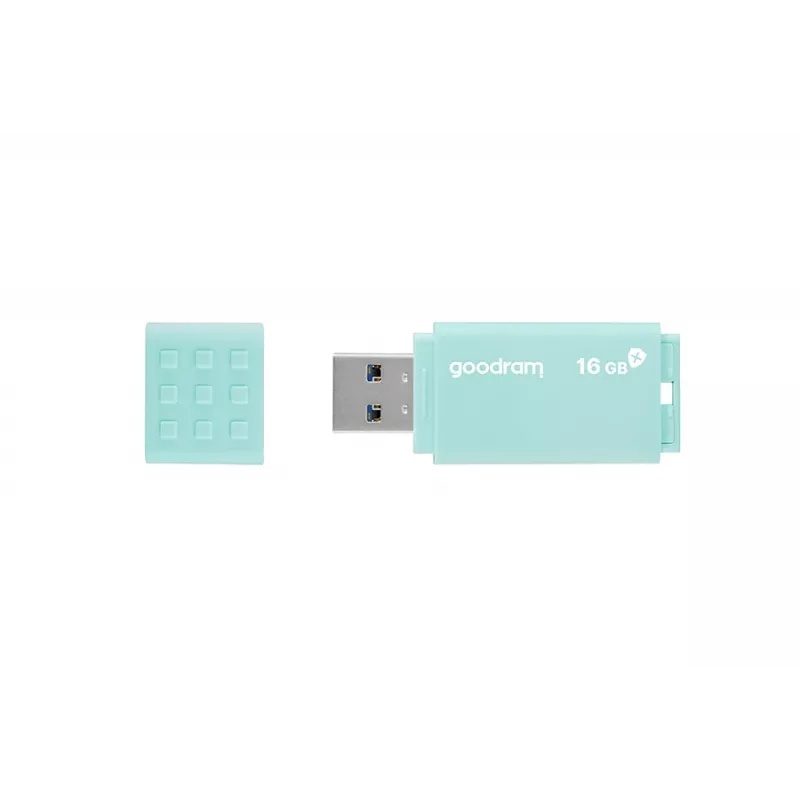 Pen USB GOODRAM UME3 CARE 16 GB USB Type-A 3.2 Gen 1 (leitura 60 MB/s, escrita 20 MB/s) turquesa