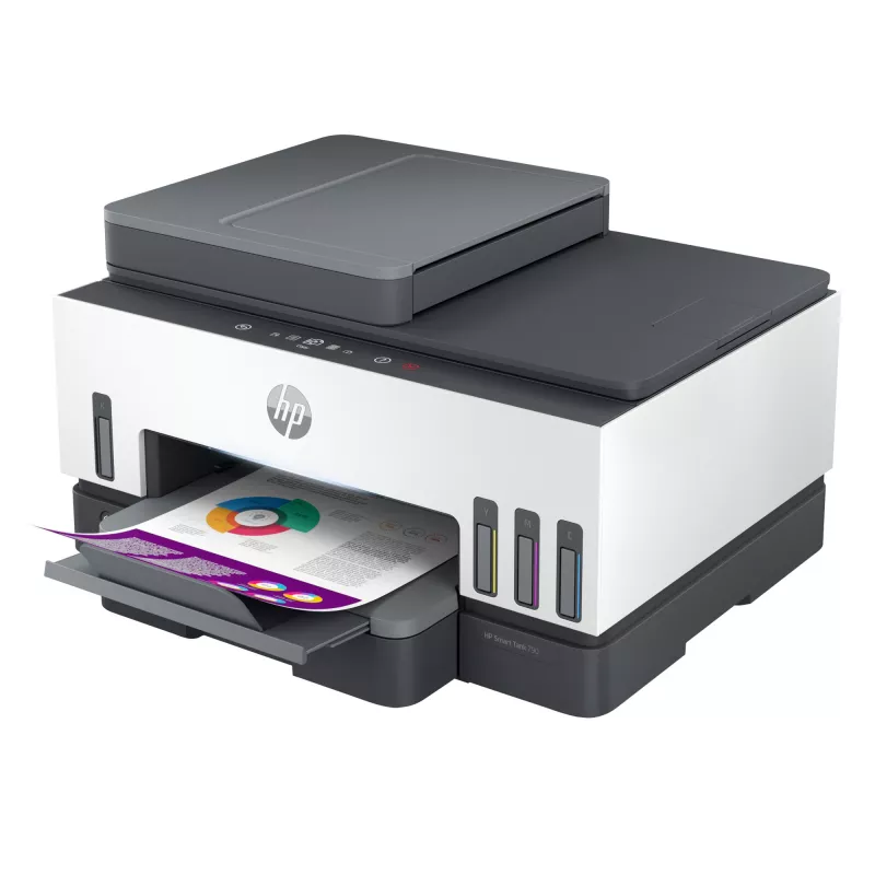 Impressora multifunções HP Smart Tank 790 — jato de tinta térmico, cor, A4, Wi‑Fi, Ethernet, duplex, 15 páginas/min. (preto), 4800x1200 dpi